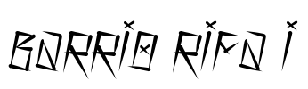 Barrio Rifa I Font Image