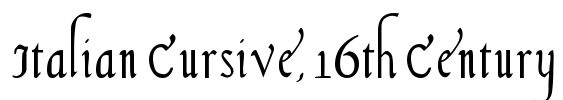 Italian Cursive, 16th Century