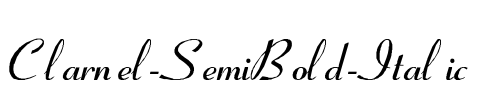 Clarnel-SemiBold-Italic Font Image