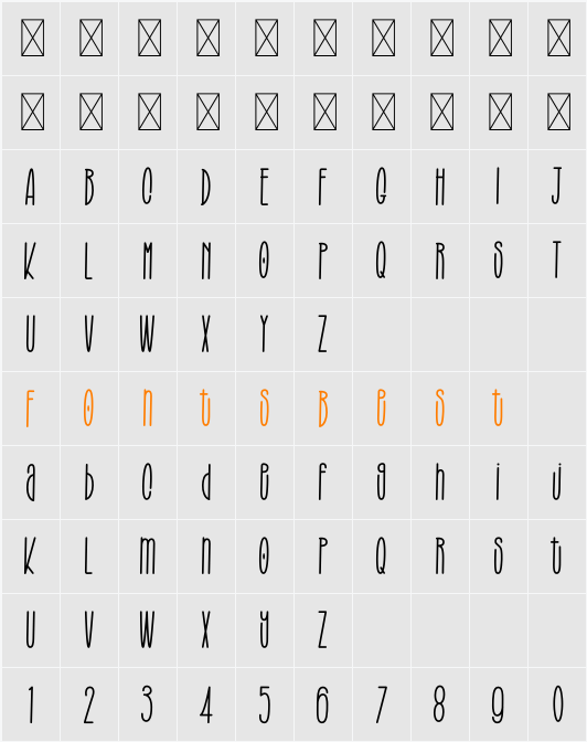 BROUGHT THE STYLE Character Map