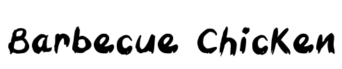 Barbecue Chicken Font Image