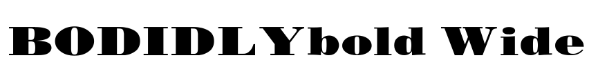 BODIDLYbold Wide Font Image