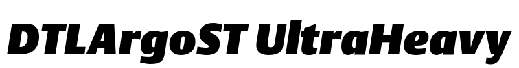 DTLArgoST UltraHeavy Font Image