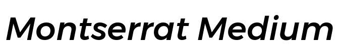 Montserrat Medium Font Image