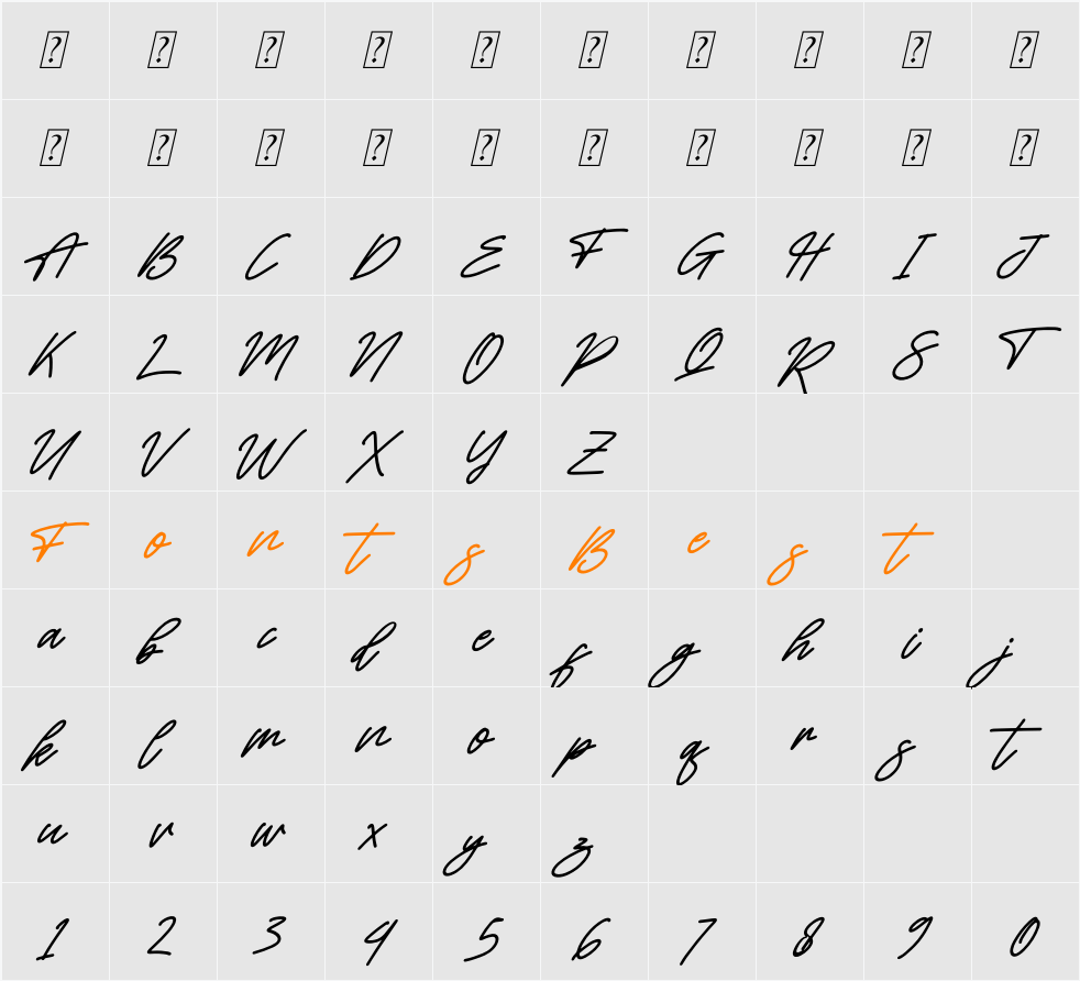 Alishanty Character Map