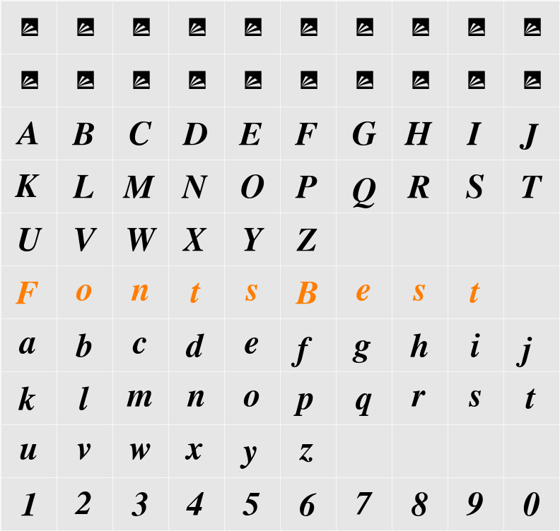 Pliska Character Map