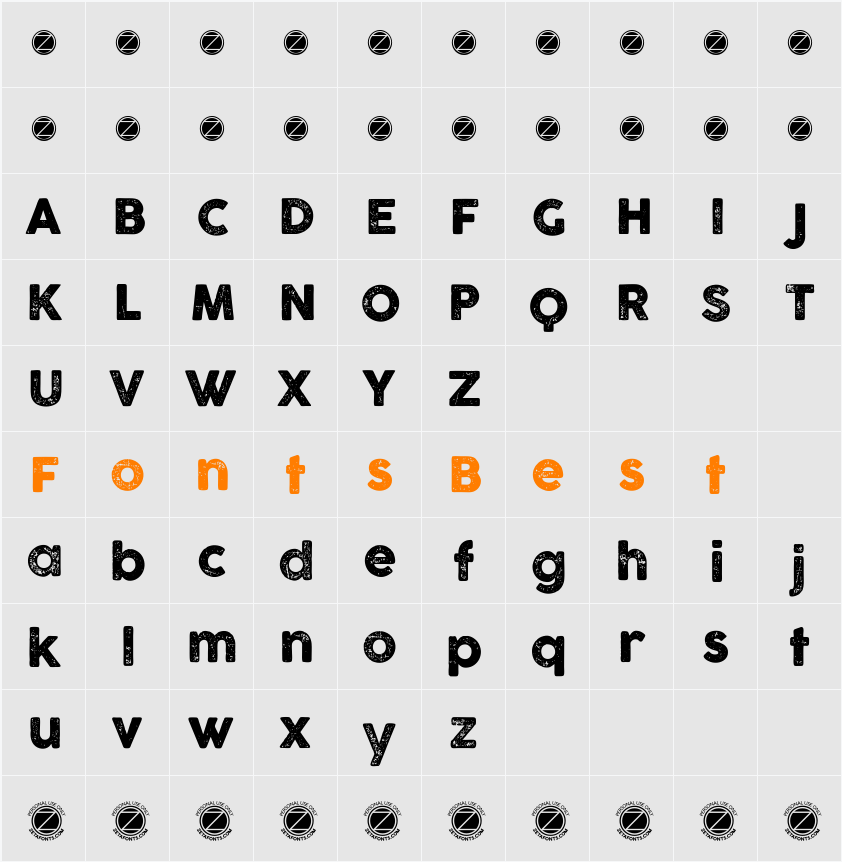 COCOGOOSE LETTERPRESS Character Map