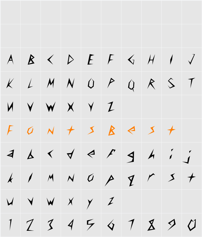 MunsyFont   Character Map
