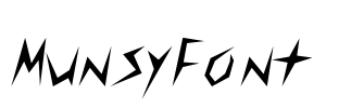 MunsyFont   Font Image