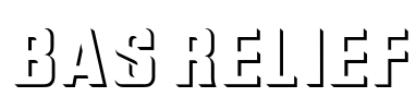 Bas Relief Font Image