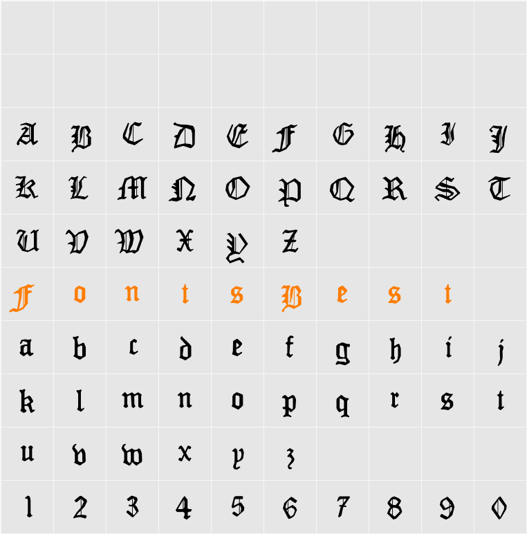 MonAmourFraktur-Broken Character Map