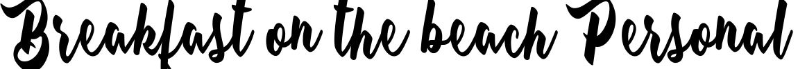 Breakfast on the beach Personal Font Image