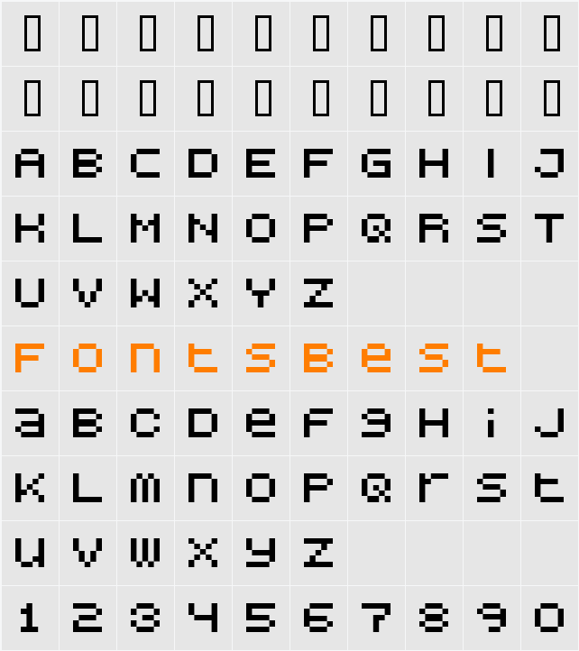 BitDust One Character Map