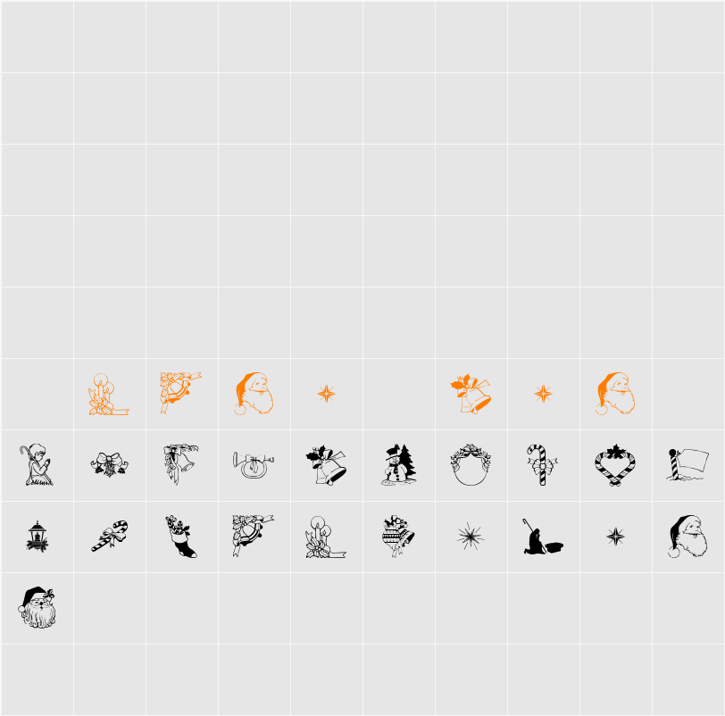 Christmas3 Character Map