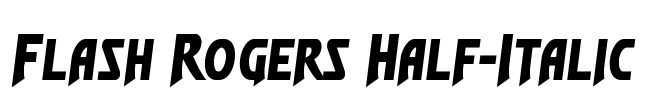 Flash Rogers Half-Italic Font Image