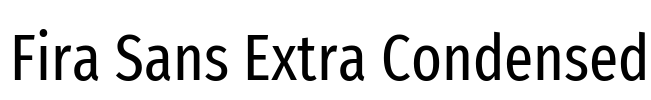 Fira Sans Extra Condensed Font Image