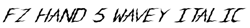 FZ HAND 5 WAVEY ITALIC