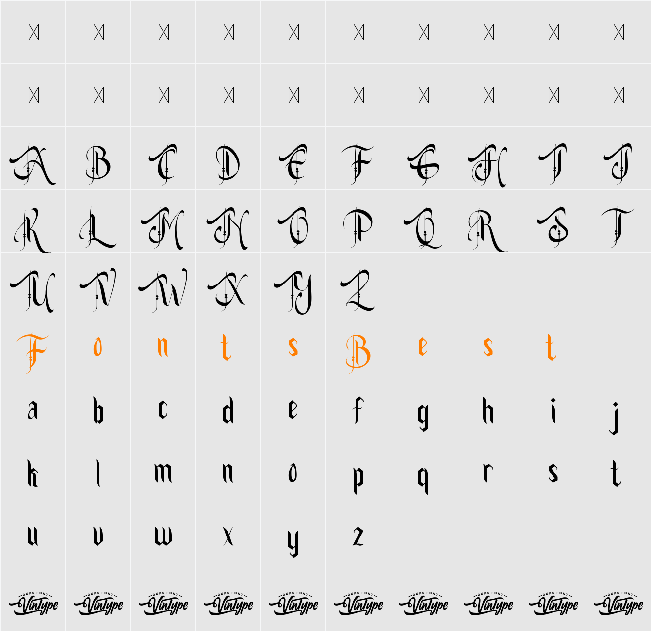 Black Jaguar Demo Character Map