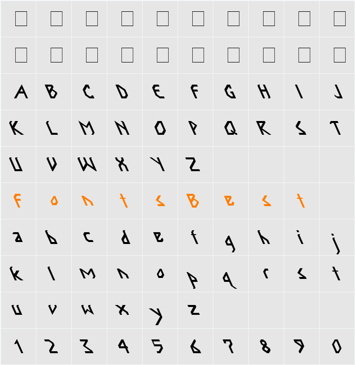 Inka Bod Spilled Lefty Character Map