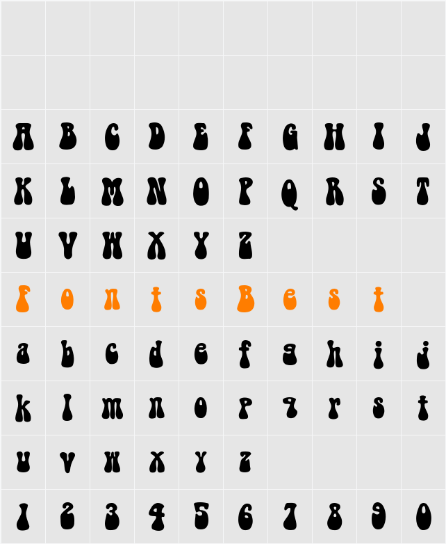 BellBottom Character Map