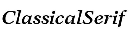 ClassicalSerif Font Image