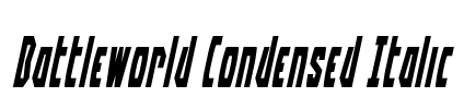 Battleworld Condensed Italic Font Image
