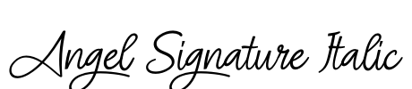 Angel Signature Italic Font Image