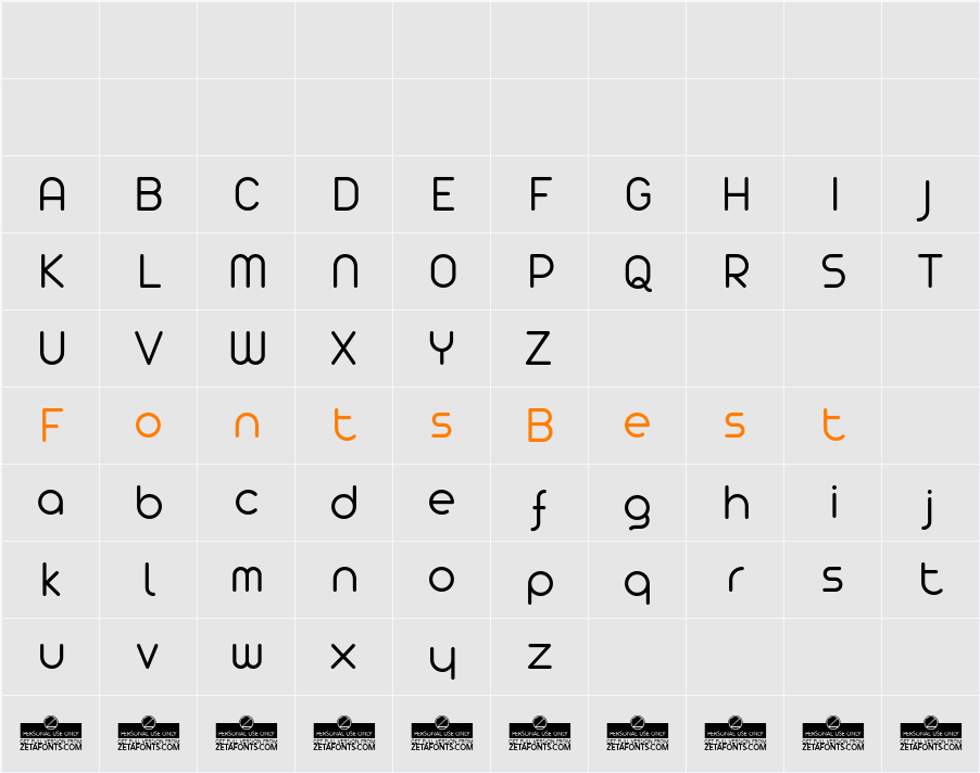 Arista Pro Light Character Map
