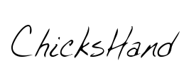 ChicksHand Font Image