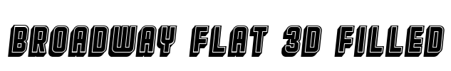 Broadway Flat 3D Filled Font Image