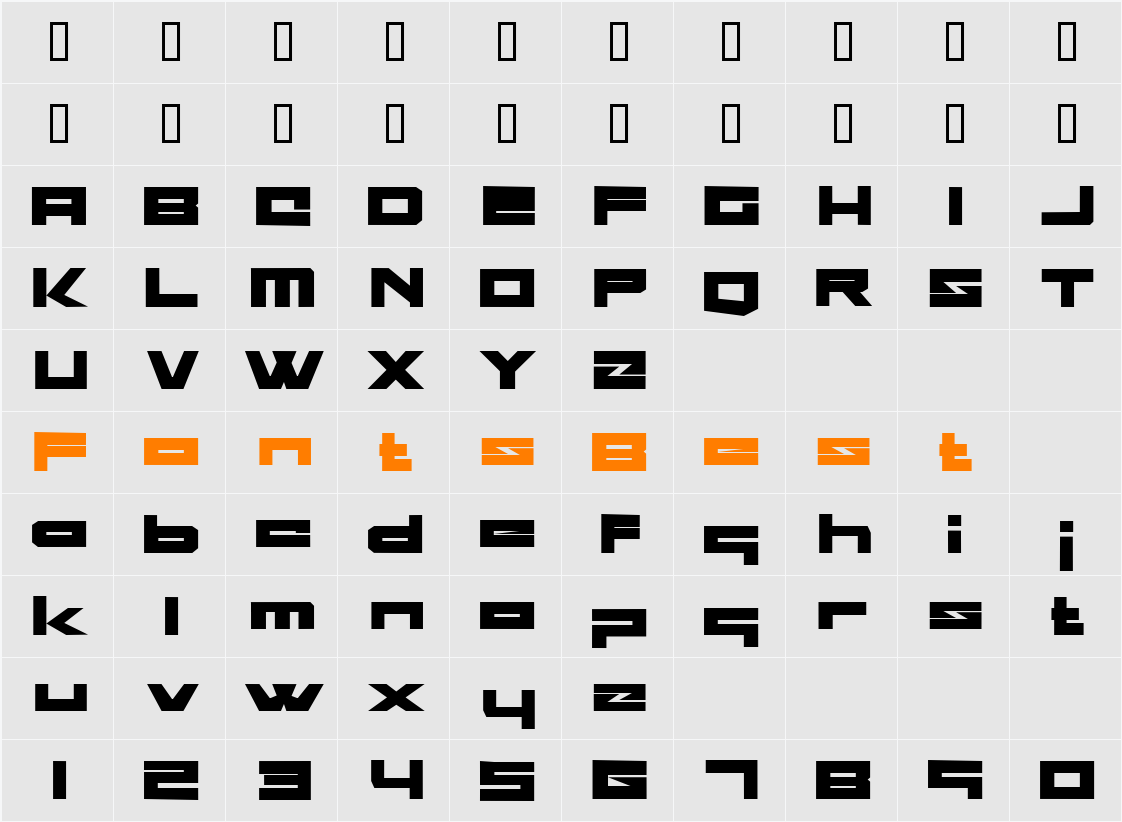 JI-Fletch Character Map