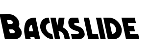 Backslide Font Image