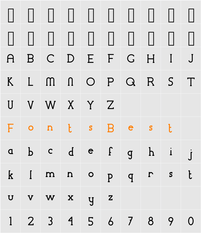 Chremsel Serif Bold Character Map