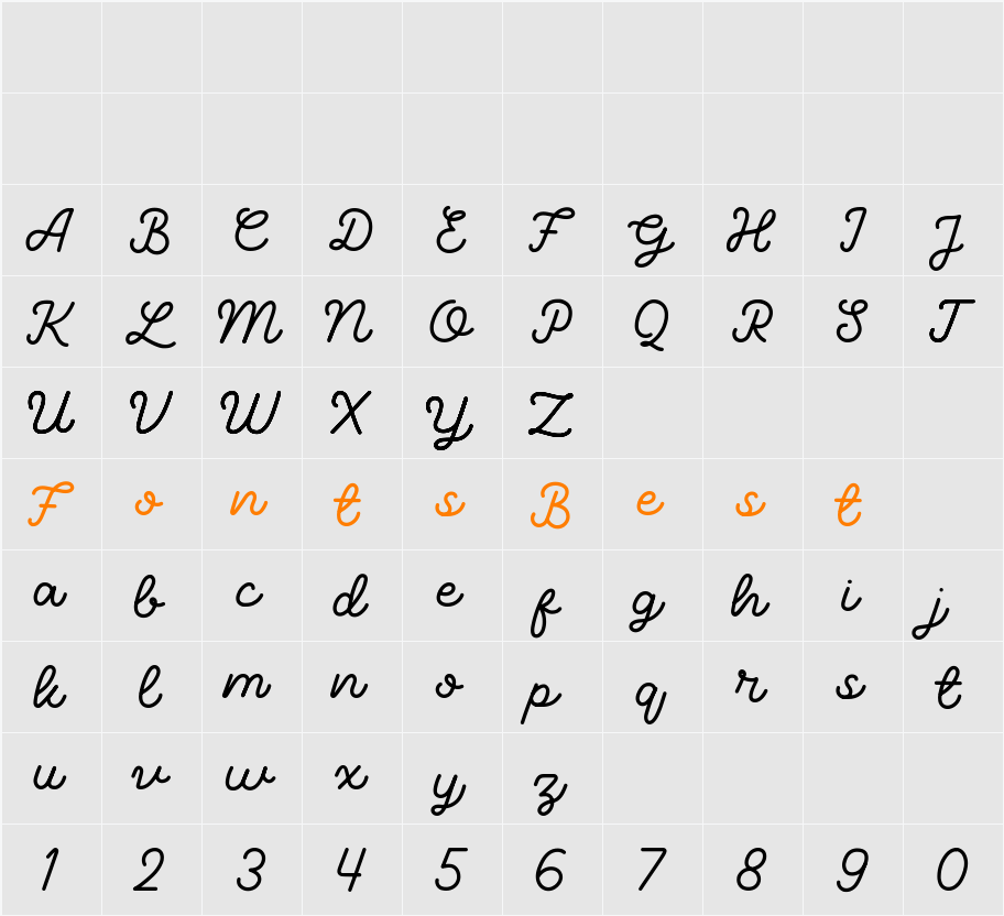 Bumbbled - Light Character Map