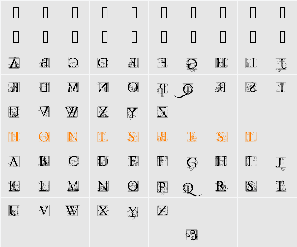 JI-Ionics Character Map