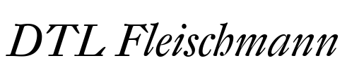 DTL Fleischmann Font Image