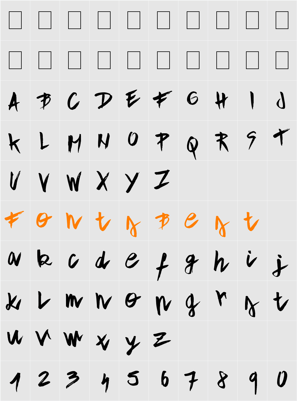 Aple Time Character Map
