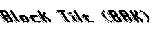 Block Tilt (BRK) Font Image