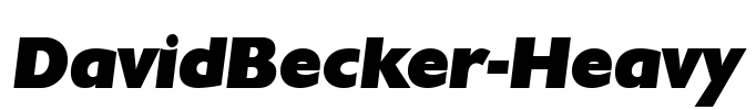 DavidBecker-Heavy Font Image