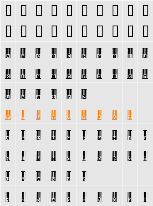 JI-Drills Character Map