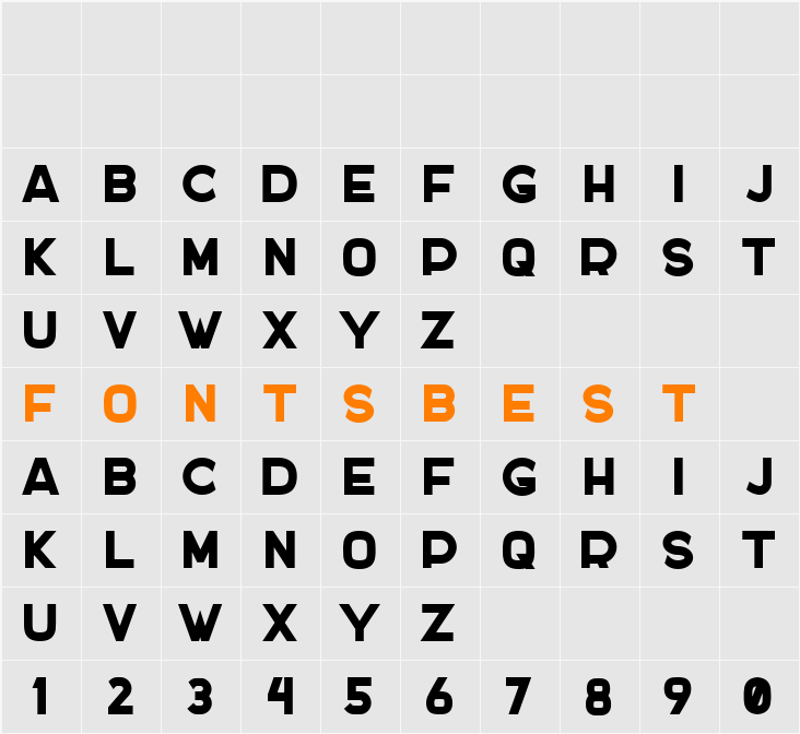 DOCKER ONE Character Map