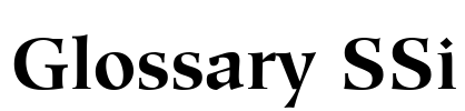 Glossary SSi Font Image