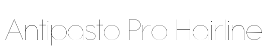 Antipasto Pro Hairline Font Image