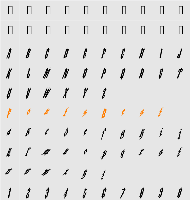 Applesauce02 Character Map