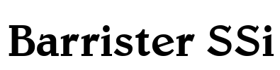 Barrister SSi Font Image