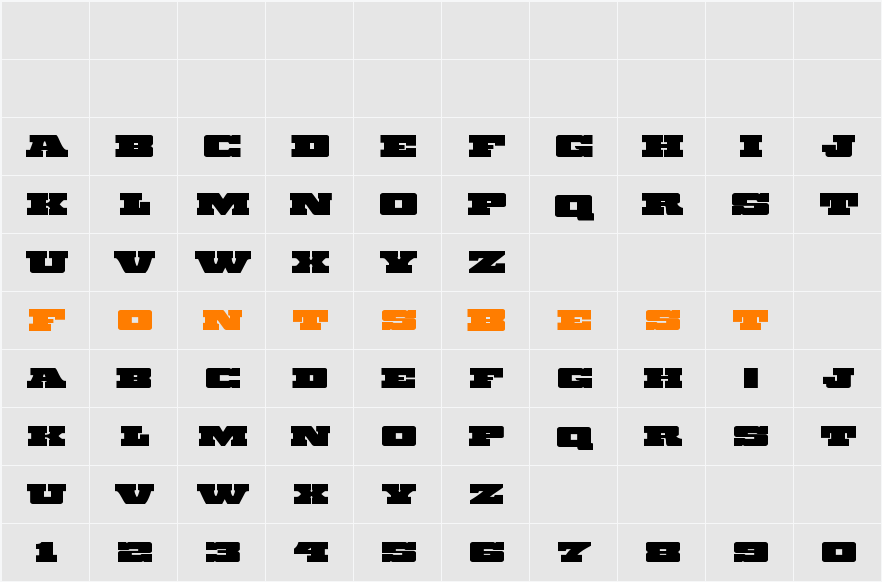 Chicago Express Expanded Character Map
