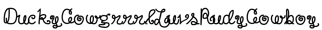DuckyCowgrrrlLuvsRudyCowboy Font Image