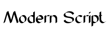 Modern Script Font Image