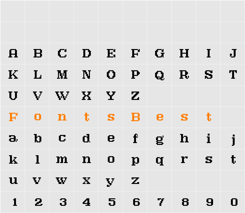 Atlantis Text Character Map