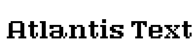 Atlantis Text Font Image